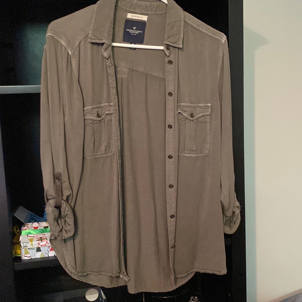 Army, green women’s style jacket